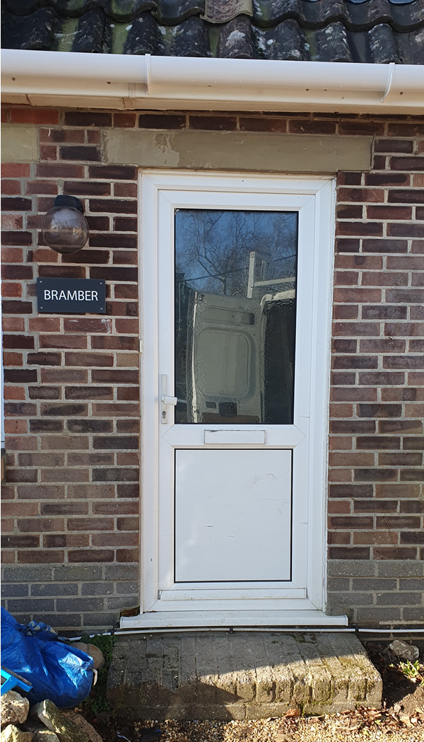 Before the composite door supply and installation in Blandford 